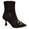 Pedro Antón Women's Suede Bootie - Narrow In Black Suede In Black