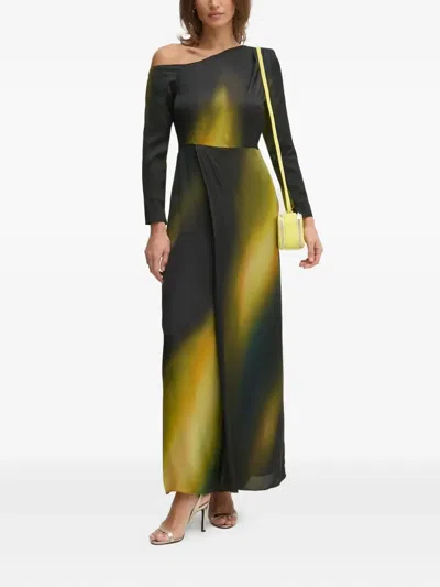 Pedro Del Hierro Asymmetric Maxi Dress In Multi