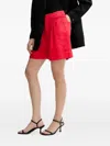 Pedro Del Hierro Braided-detail Linen Shorts In Red