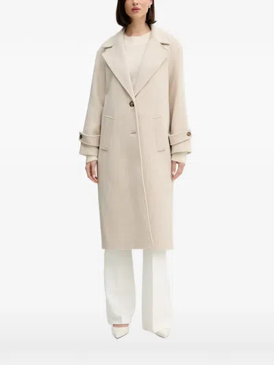 Pedro Del Hierro Button-cuff Coat In Gray