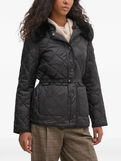Pedro Del Hierro Button-fastening Quilted Jacket In Black