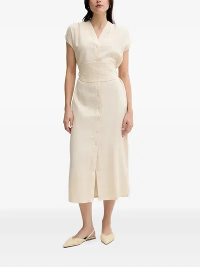 Pedro Del Hierro Button-front Belted Midi Dress In Multi