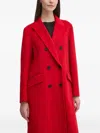 Pedro Del Hierro Buttoned Double-breasted Coat In Red