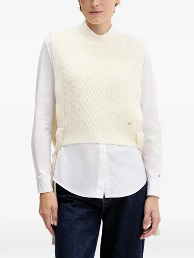 Pedro Del Hierro Cable-knit Vest In Neutral