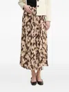 Pedro Del Hierro Elastic-waist Printed Skirt In Neutral