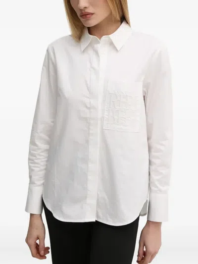 Pedro Del Hierro Logo-embroidered Pocket Shirt In White