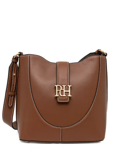 Pedro Del Hierro Logo-plaque Satchel In Brown