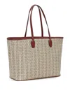 Pedro Del Hierro Monogram-pattern Leather-trimmed Tote Bag In Neutral
