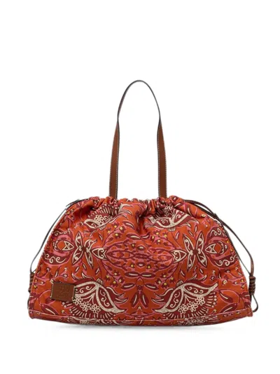 Pedro Del Hierro Paisley-print Drawstring Tote Bag In Red