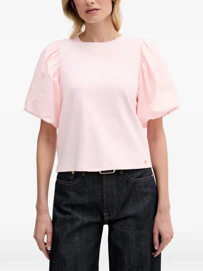 Pedro Del Hierro Puff-sleeve Bow-back Top In Pink