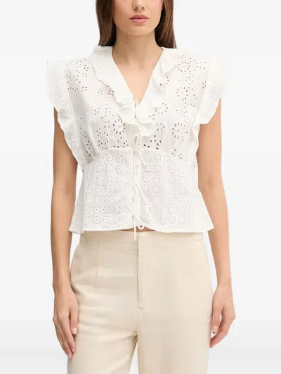 Pedro Del Hierro Ruffle-detail Top In White