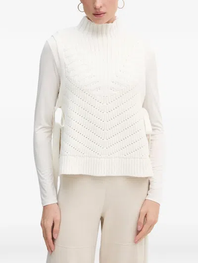 Pedro Del Hierro Side-tie Knitted Vest In White