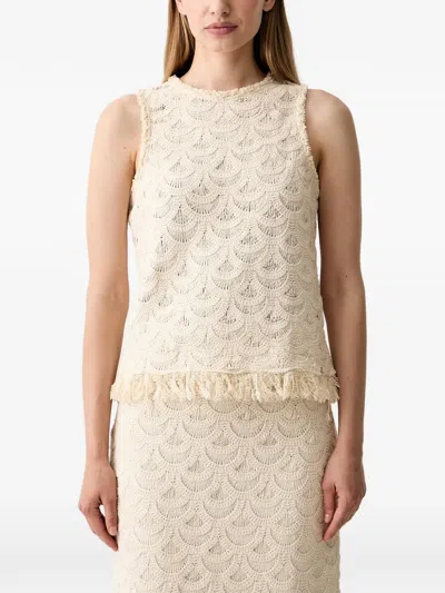 Pedro Del Hierro Sleeveless Blouse In Neutral