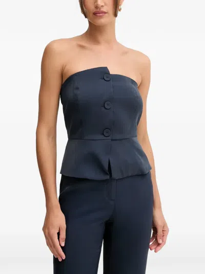 Pedro Del Hierro Strapless Top In Blue