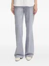 Pedro Del Hierro Textured Flared Trousers In Blue