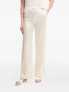 Pedro Del Hierro Textured Satin Trousers In Neutral