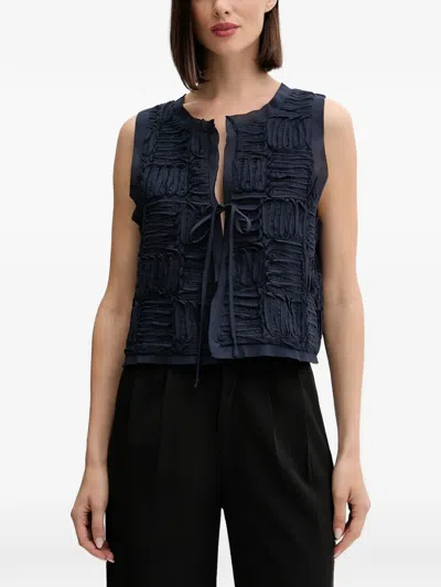 Pedro Del Hierro Tie-detail Vest In Blue