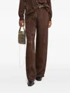 Pedro Del Hierro Tie-dye Wide-leg Trousers In Brown