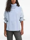 Pedro Del Hierro Turtleneck Buttoned Vest In Blue