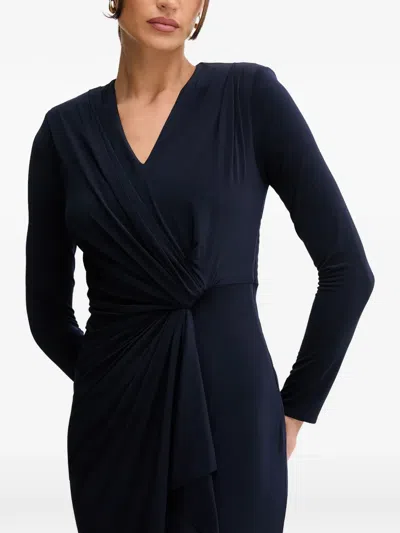 Pedro Del Hierro V-neck Midi Dress In Blue