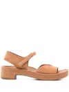 Pedro Garcia 40mm Lasy Sandals In Brown