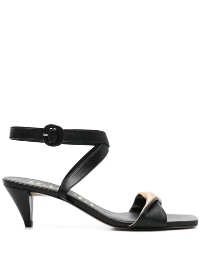 Pedro Garcia 45mm Adara Sandals In Black