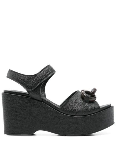 Pedro Garcia 95mm Delta Sandals In Black