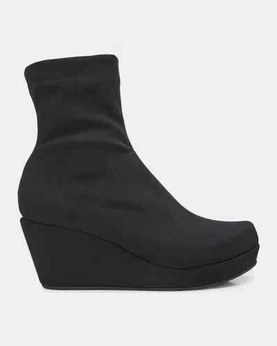 Pedro Garcia Aliana 65mm Wedge Sock Boots In Black