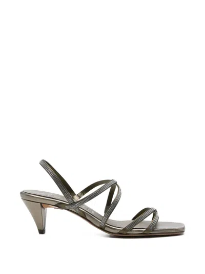 Pedro Garcia Andy Embellished-strap Sandals In Animal Print