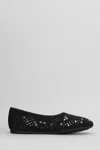 Pedro Garcia Ariane Suede Ballerina Flat In Black Castro In Black