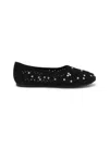 Pedro Garcia Ariane Suede Ballerina Flat In Black Castro In Multi