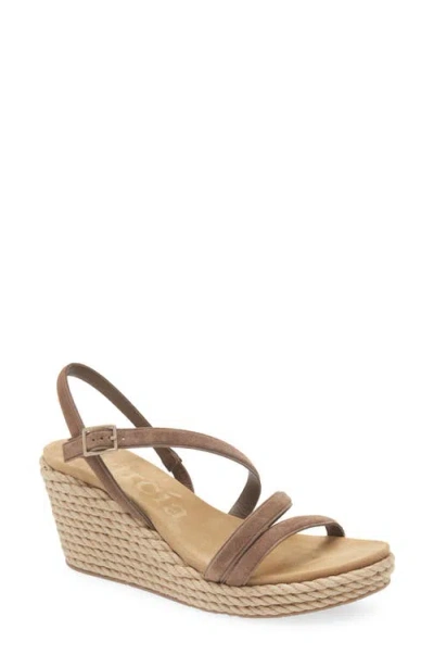 Pedro Garcia Aridai Platform Wedge Sandal In Brown