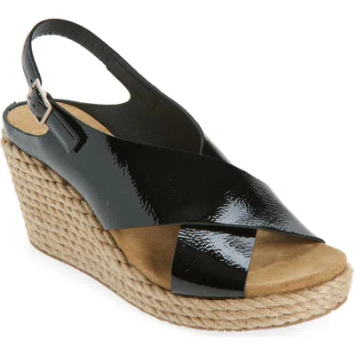 Pedro Garcia Avis Platform Wedge Sandal In Black