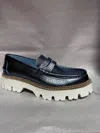 Pedro Garcia Azure Cervo Lame In Blue In Blue