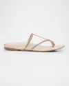 Pedro Garcia Belisa Crystal-embellished Flat Thong Sandals