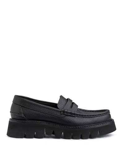 Pedro Garcia Black Leather Moccasin