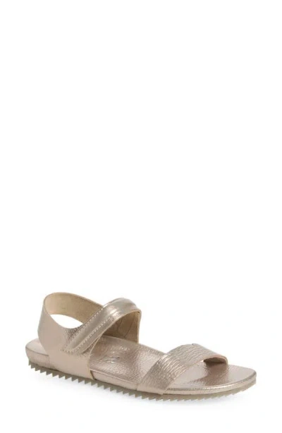 Pedro Garcia Bloson Ankle Strap Sandal In Gold
