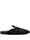 Pedro Garcia Braidy Crystal-embellished Perforated Mules