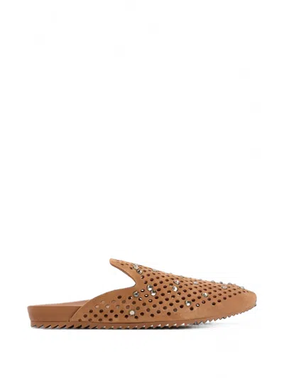 Pedro Garcia Braidy Crystal-embellished Flat Mules In Multi