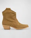 PEDRO GARCIA BRISTOL SUEDE COWBOY BOOTIES