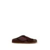 Pedro Garcia Brown Velvet Flat Sandals In Brown