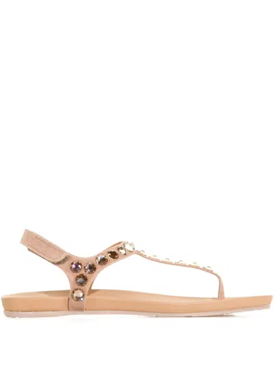 Pedro Garcia Crystal-embellished Sandals In Blue