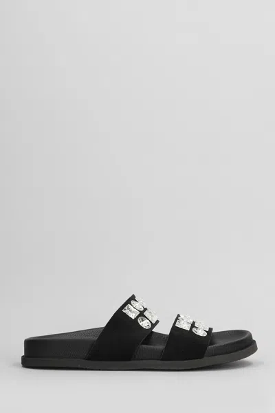Pedro Garcia Dilys Flats In Black Suede