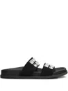 Pedro Garcia Dilys Flats In Black Suede