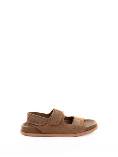 Pedro Garcia Dinka Sandals With Velcro Closure In Brown