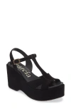 Pedro Garcia Domiel Ankle Strap Platform Sandal In Black Castoro