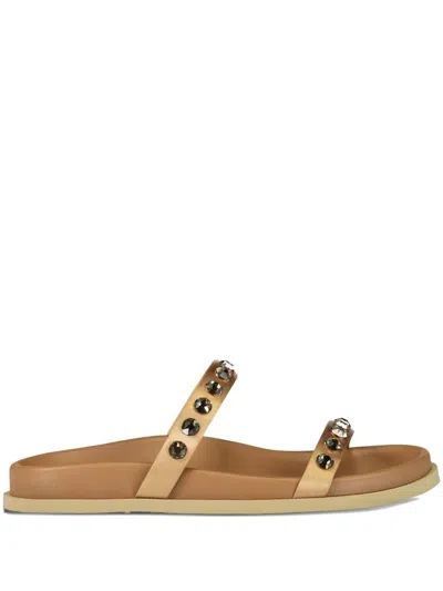 Pedro Garcia Doyel Studded Sandals In Neutral