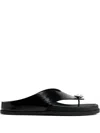 Pedro Garcia Duna Crystal-embellished Thong Sandals In Black