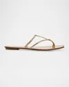 Pedro Garcia Embellished T-strap Slide Sandals In Ore