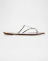 Pedro Garcia Crystal-embellished Strap Sandals In Gold